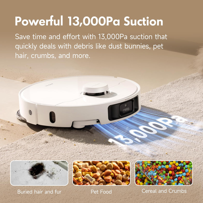 MOVA P10 Pro Ultra Robot Vacuum and Mop 13,000Pa Suction, 140°F Hot Water Auto Mop Washing & Drying, Dual Spinning Extenable Mop,10.5mm Lifting for Carpet, 360°Obstacle Avoidance, App Control 🍁 All In One Marketplace Canada