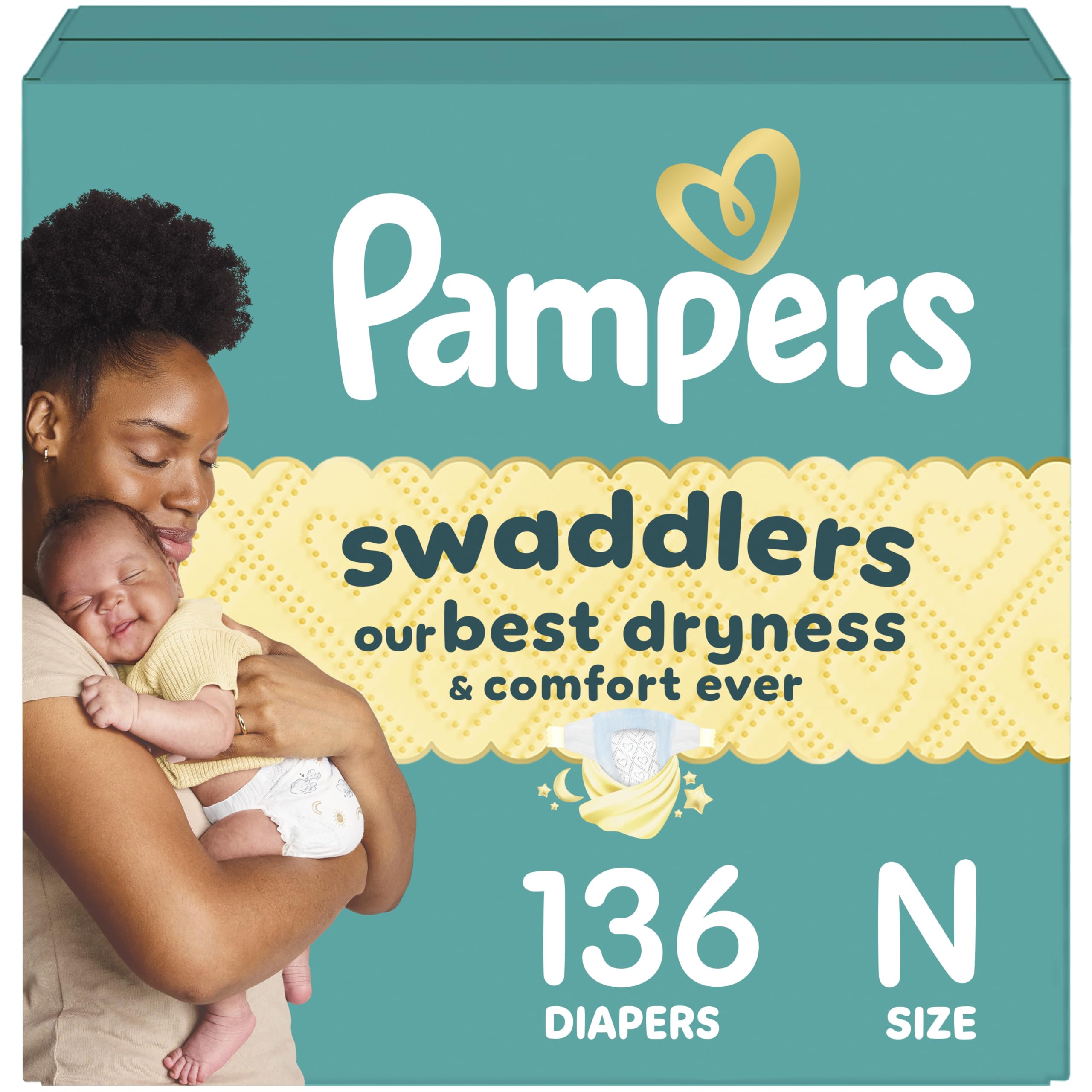 Pampers Swaddlers Diapers, Size 0 (up to 10 lbs), 136 Count, Absorbent, Keeps Baby Dry and Comfortable, Skin Safe Disposable Baby Diaper 🍁 All In One Marketplace Canada
