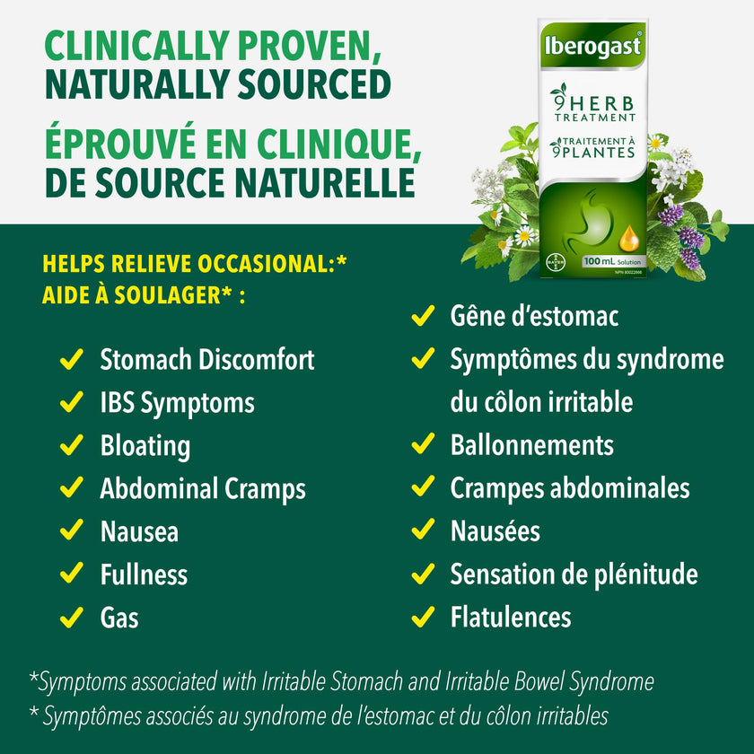 Iberogast 9 Herb Gut Health Treatment - Naturally Sourced Extracts, Gut Supplements For Women And Men, Digestive Supplements To Relieve Gastrointestinal Disturbances And IBS Symptoms,100ml 🍁 All In One Marketplace Canada