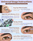 Wispy Lash Clusters Kit Eyelash Clusters Natural Cluster Lashes Extension Kit Eyelash Extension10-16mm CC Curve For DIY 🍁 All In One Marketplace Canada