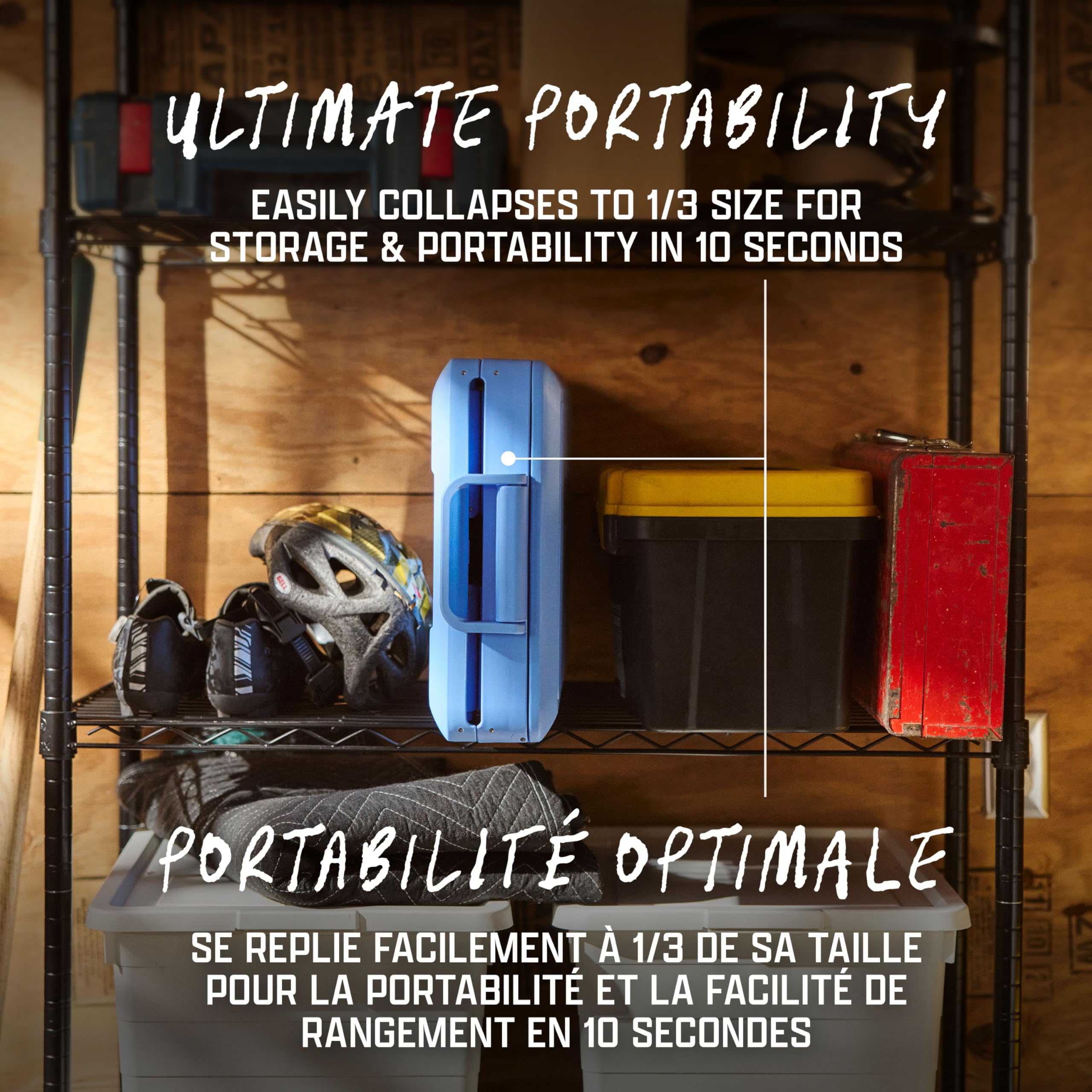 Coleman Snap 'N Go 45-Quart Collapsible Hard Cooler, Keeps Ice Cold up to 55 Hours, 76-Can Capacity, Spacing-Saving & Quick to Set Up, Collapses to 1/3 of Open Size, Holds up to 200 Pounds 🍁 All In One Marketplace Canada