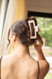 FRAMAR Hair Claw Clips for Thick Hair – Large Claw Clip for Thick Hair, Hair Clips for Girls, Large Hair Clips for Thick Hair, Big Hair Clips for Women, Pince a Cheveux, Pink Hair Clip – 4 Pack (Blush - Rectangle) 🍁 All In One Marketplace Canada