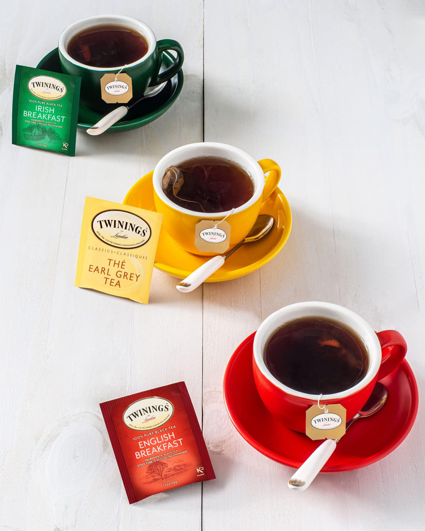 Twinings Decaf Earl Grey Individually Wrapped Teabags, Naturally Caffeine-Free, Black Tea Enhanced with Bergamot Citrus, 20 Count (Pack of 6), Enjoy Hot or Iced 🍁 All In One Marketplace Canada