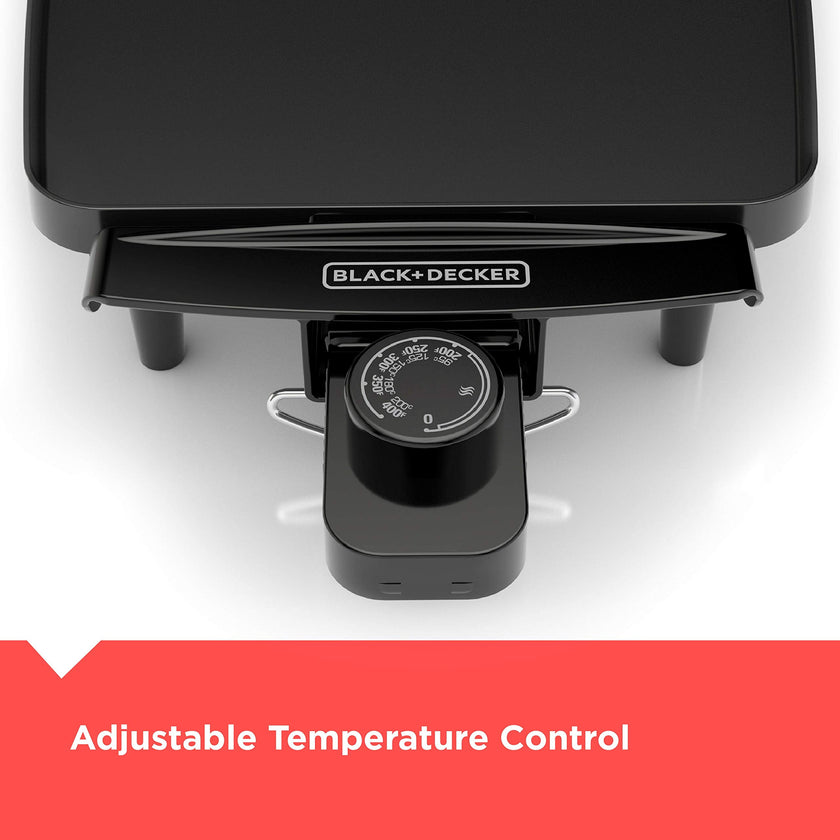 BLACK+DECKER Electric Griddle with Removable Temperature Probe, Indoor Grill, Pancake Griddle, Black, GD1810BC 🍁 All In One Marketplace Canada