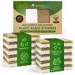 AIRNEX 10 Pack Biodegradable Natural Kitchen Sponges - Eco Friendly Cellulose and Coconut Dish Scrubbers - Odourless, Non Scratch, Dual Sided Multipurpose Sponges 🍁 All In One Marketplace Canada