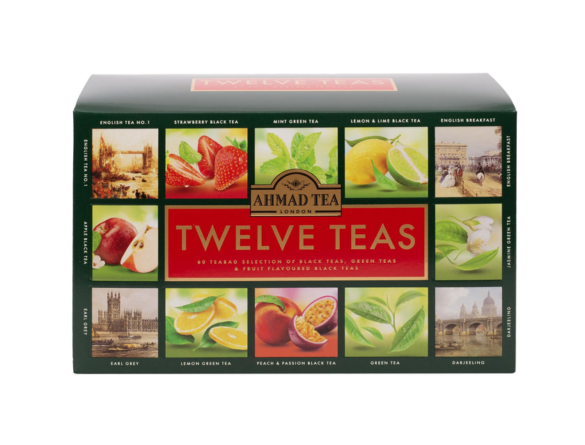 Ahmad Tea Variety Gift Box, 60 Foil Enveloped Teabags, Twelve Teas, 1 Count 🍁 All In One Marketplace Canada