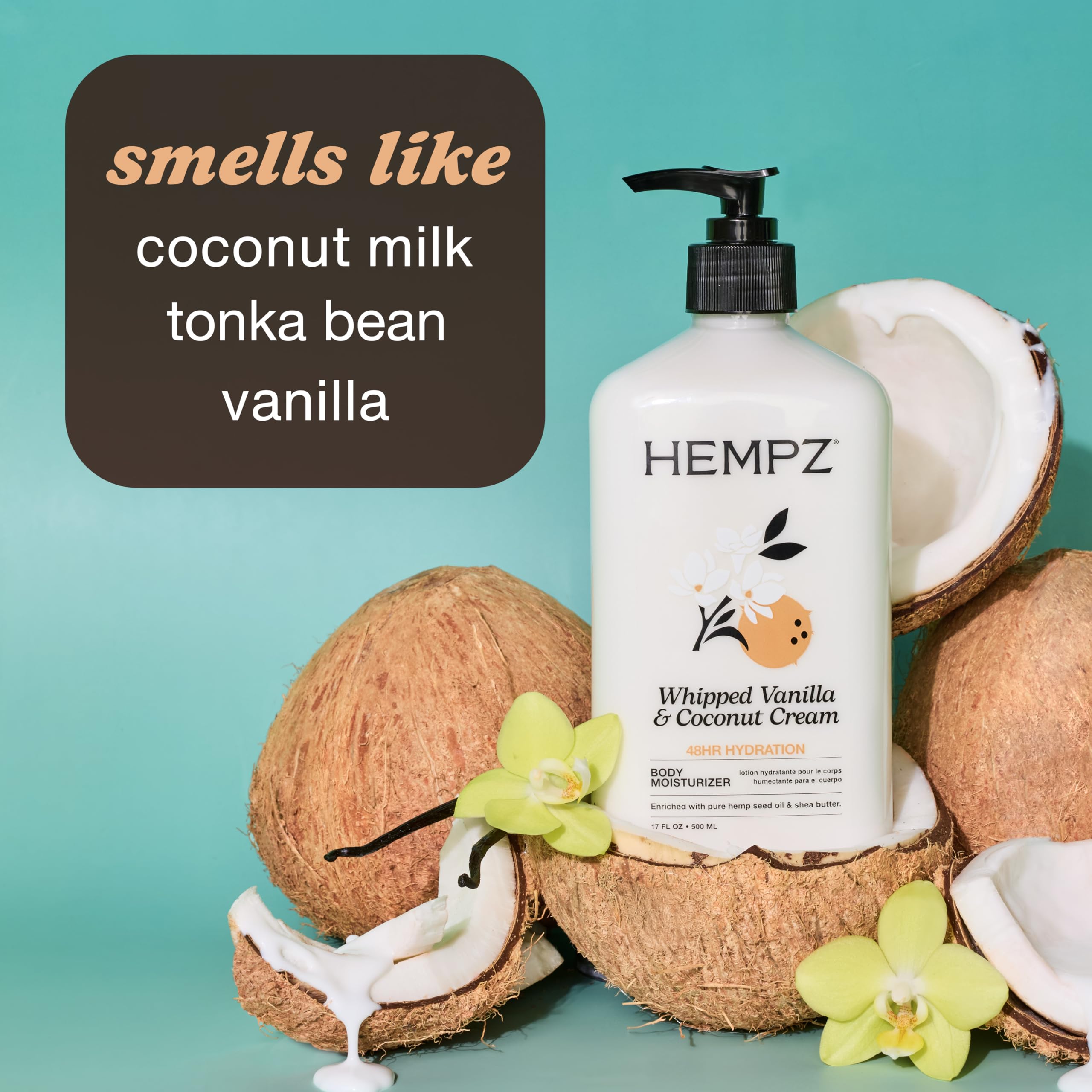 Hempz Whipped Vanilla & Coconut Cream Body & Hand Lotion, Vegan Formula, for Men or Women, 17 oz. 🍁 All In One Marketplace Canada