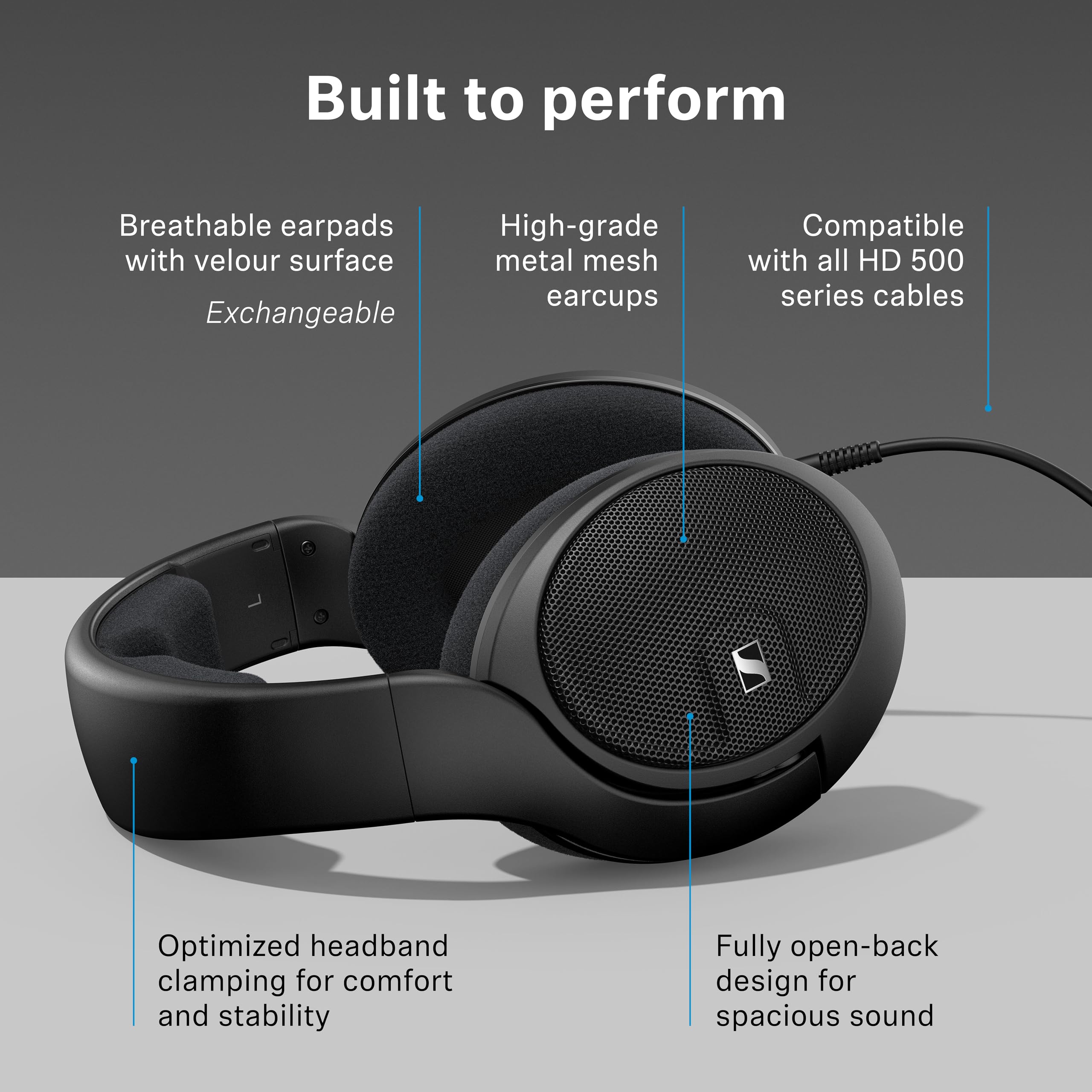 Sennheiser HD 560S - Wired Over-The-Ear Audiophile Headphones, Neutral Frequency Response, Open-Back, Detachable Cable, Black 🍁 All In One Marketplace Canada