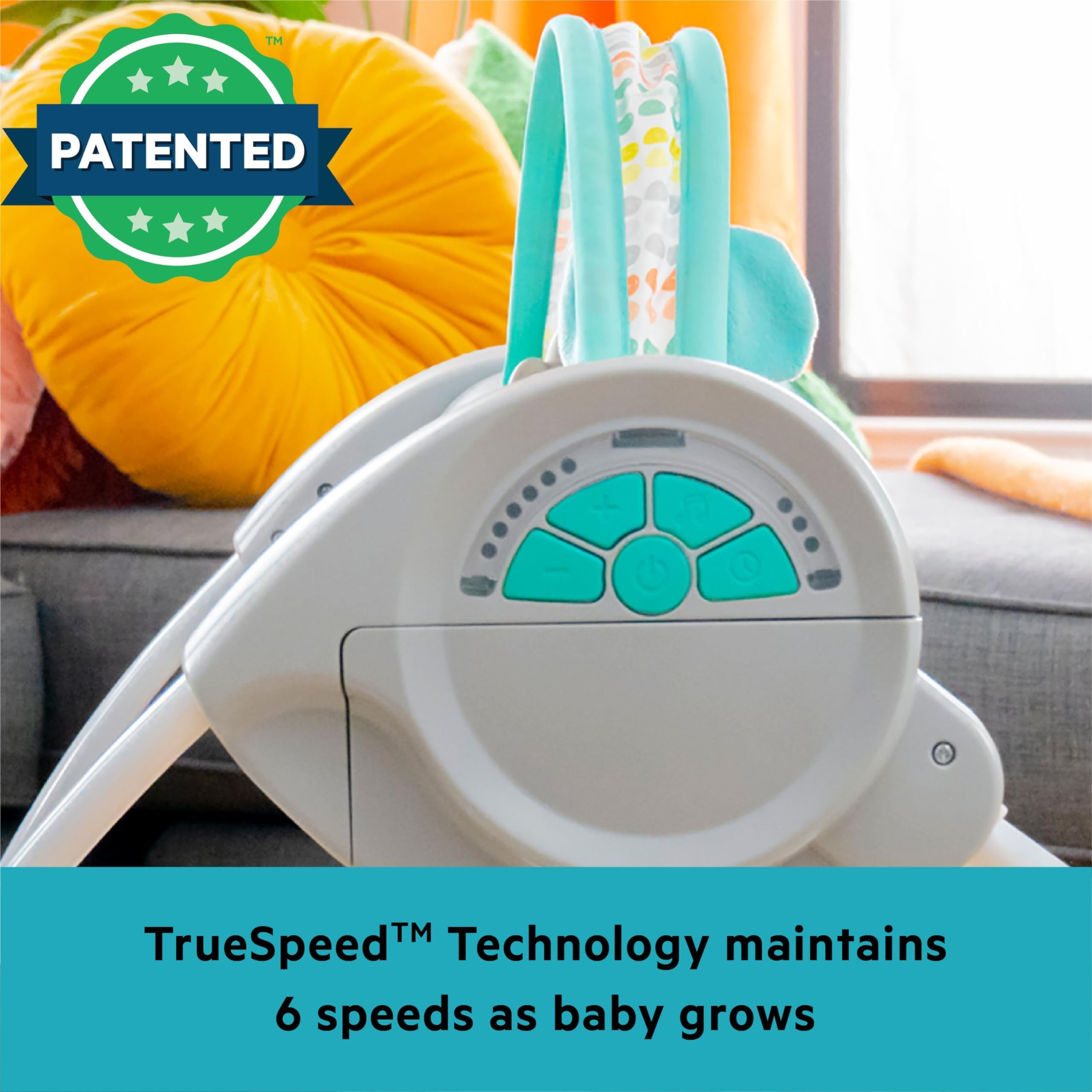 Bright Starts Portable Automatic 6-Speed Baby Swing, Compact Easy-Fold, Music, Toy Bar, 0-9 Months 6-20 lbs (Whimsical Wild) 🍁 All In One Marketplace Canada