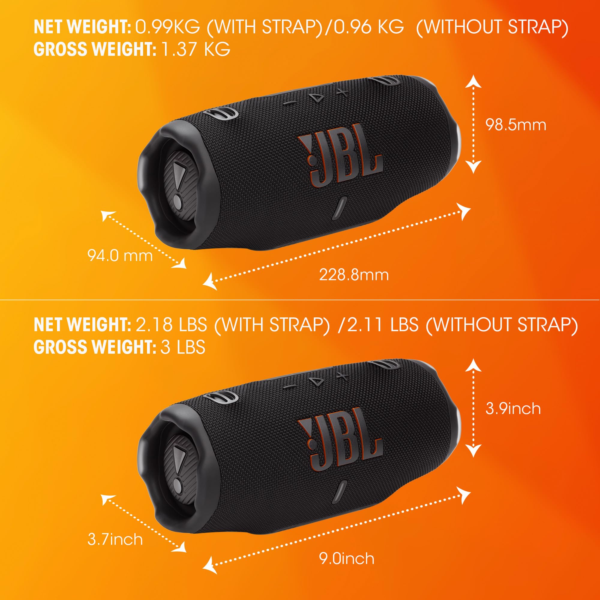 JBL Charge 6 - Portable Waterproof & Drop-Proof Bluetooth Speaker, Bold Pro Sound with AI Sound Boost, 28Hrs of Playtime, Built-in powerbank & Comes with a Sturdy/Removable Carrying Strap (Blue) 🍁 All In One Marketplace Canada