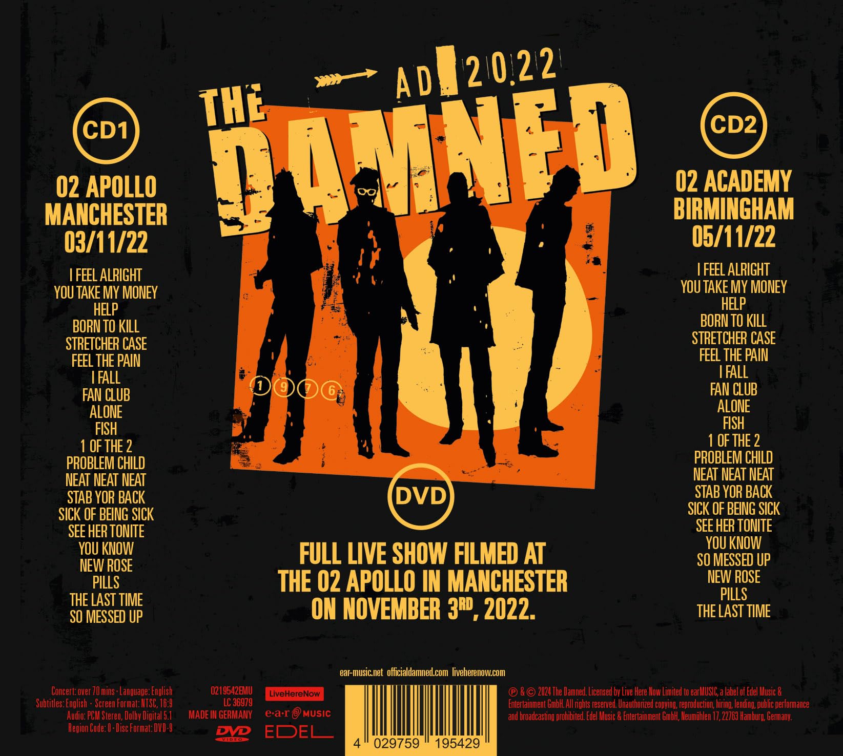 The Damned / Ad 2022: Live In Manchester - CD/DVD