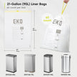 EKO Extra Strong 21 Gallon Large Trash Bags, Heavy-Duty Drawstring Kitchen & Household Garbage Bags (80L), Leak-Resistant, Fresh Floral Scent, Continuous Odor Control, 60 Count, Code G 🍁 All In One Marketplace Canada