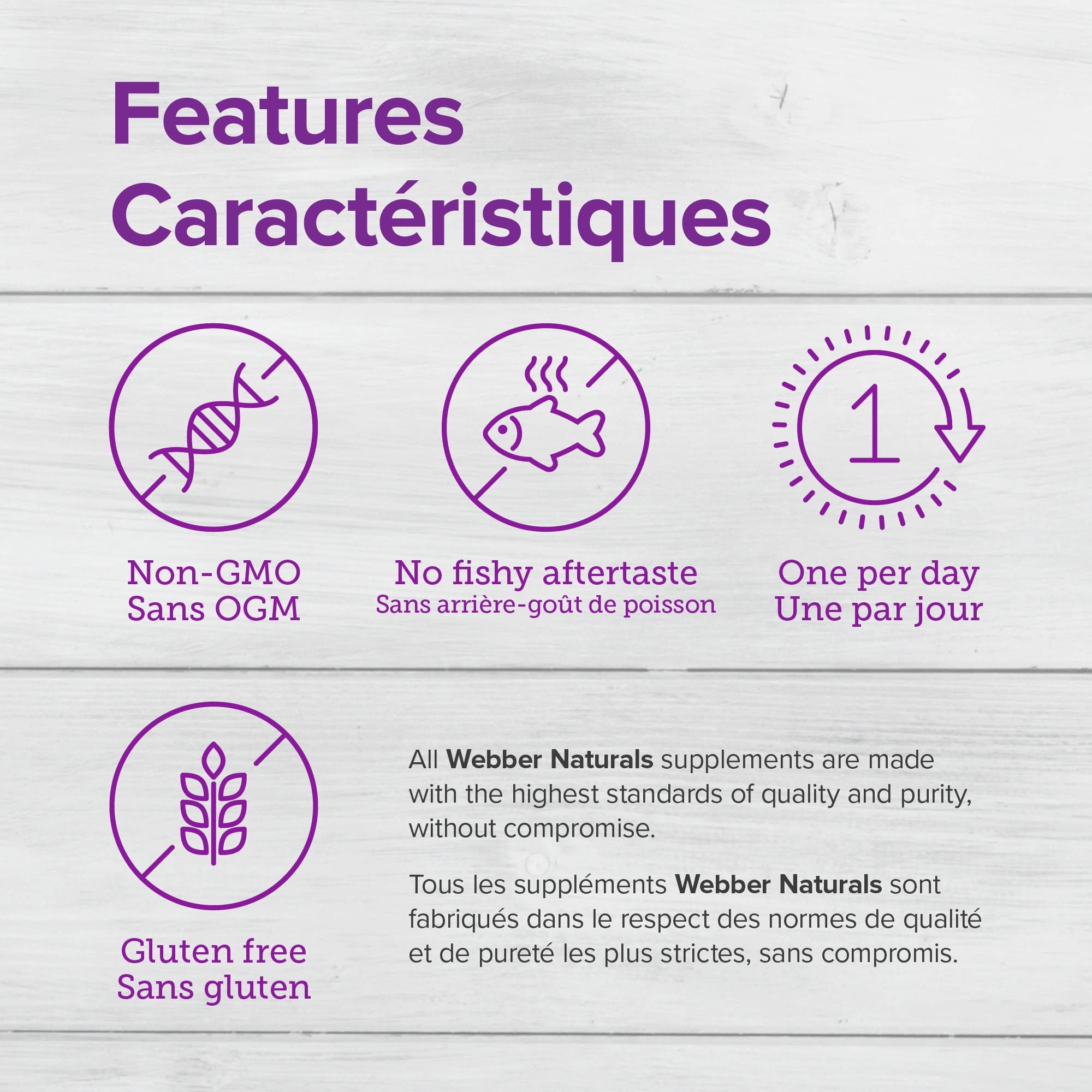 Webber Naturals Omega-3 with CoQ10, 80 Clear Enteric No Fishy Aftertaste Softgels, Supports Cardiovascular Health and Brain Function 🍁 All In One Marketplace Canada