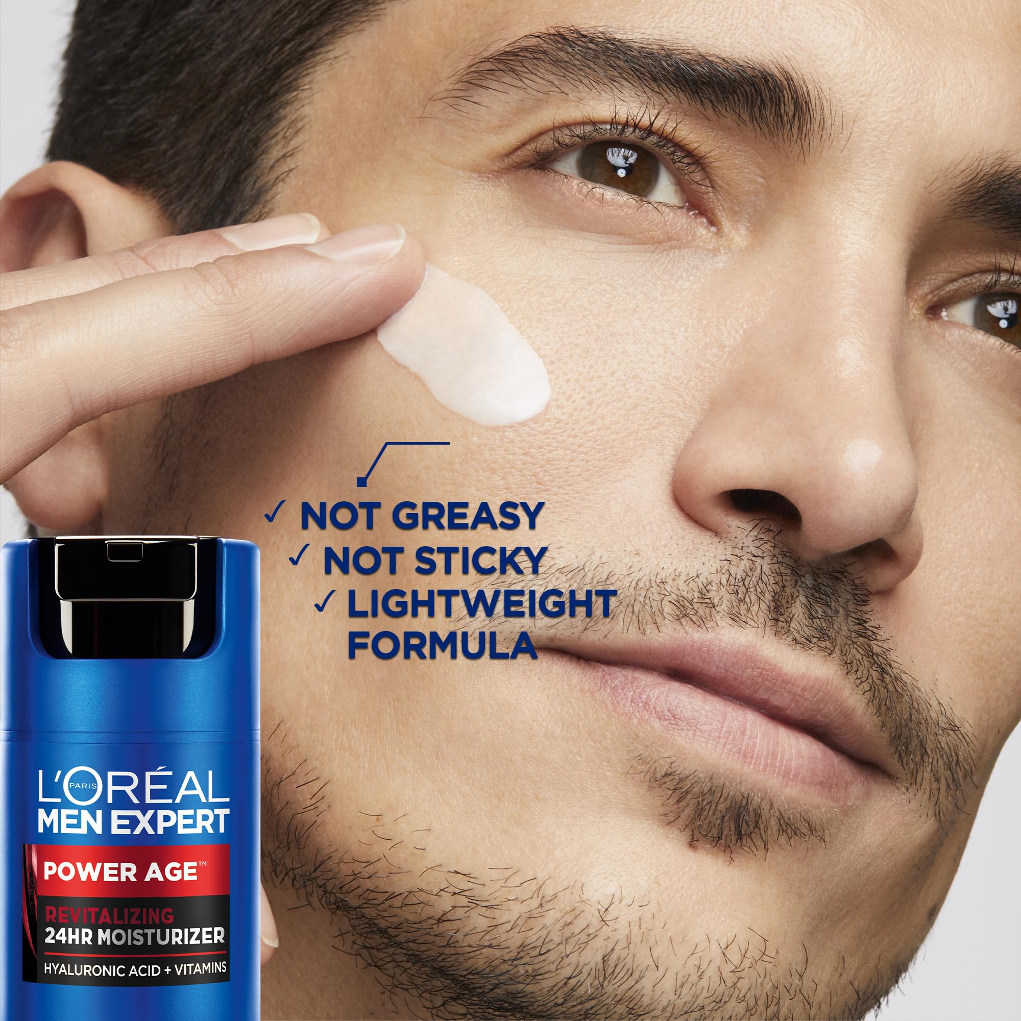 L'Oréal Paris Men Expert 24 HR Hydrating Moisturizer for Men with Hyaluronic Acid and Vitamins, Fights Signs of Aging, Power Age, Packaging May Vary, 50 mL 🍁 All In One Marketplace Canada