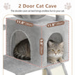 Gitelsnour Cat Tree, Cat Tower with condo, 2 Baskets, Large Platform, Scratch Board, Cat Scratching Posts for Indoor Cats, Light Gray GCT003SW 🍁 All In One Marketplace Canada