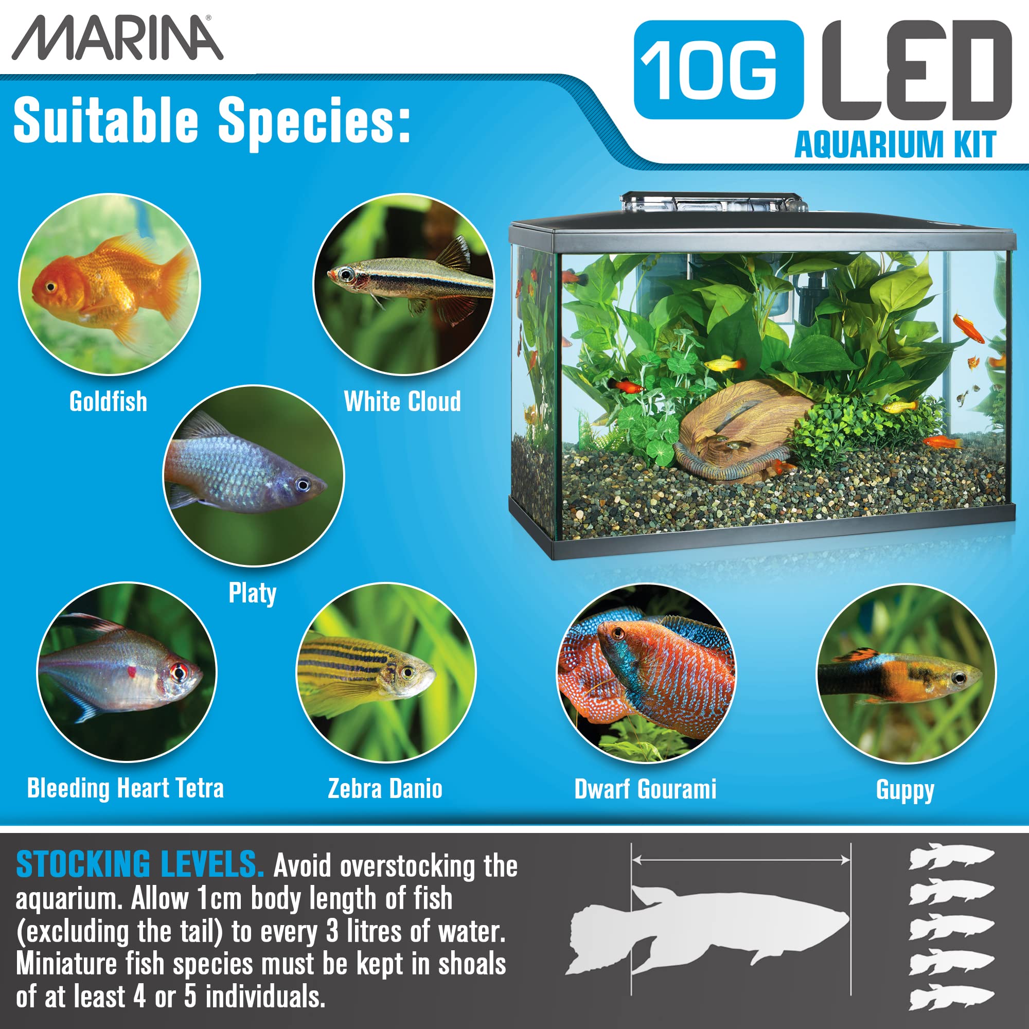 Marina LED Aquarium Kit, 10 Gallon, (15256A1) 🍁 All In One Marketplace Canada