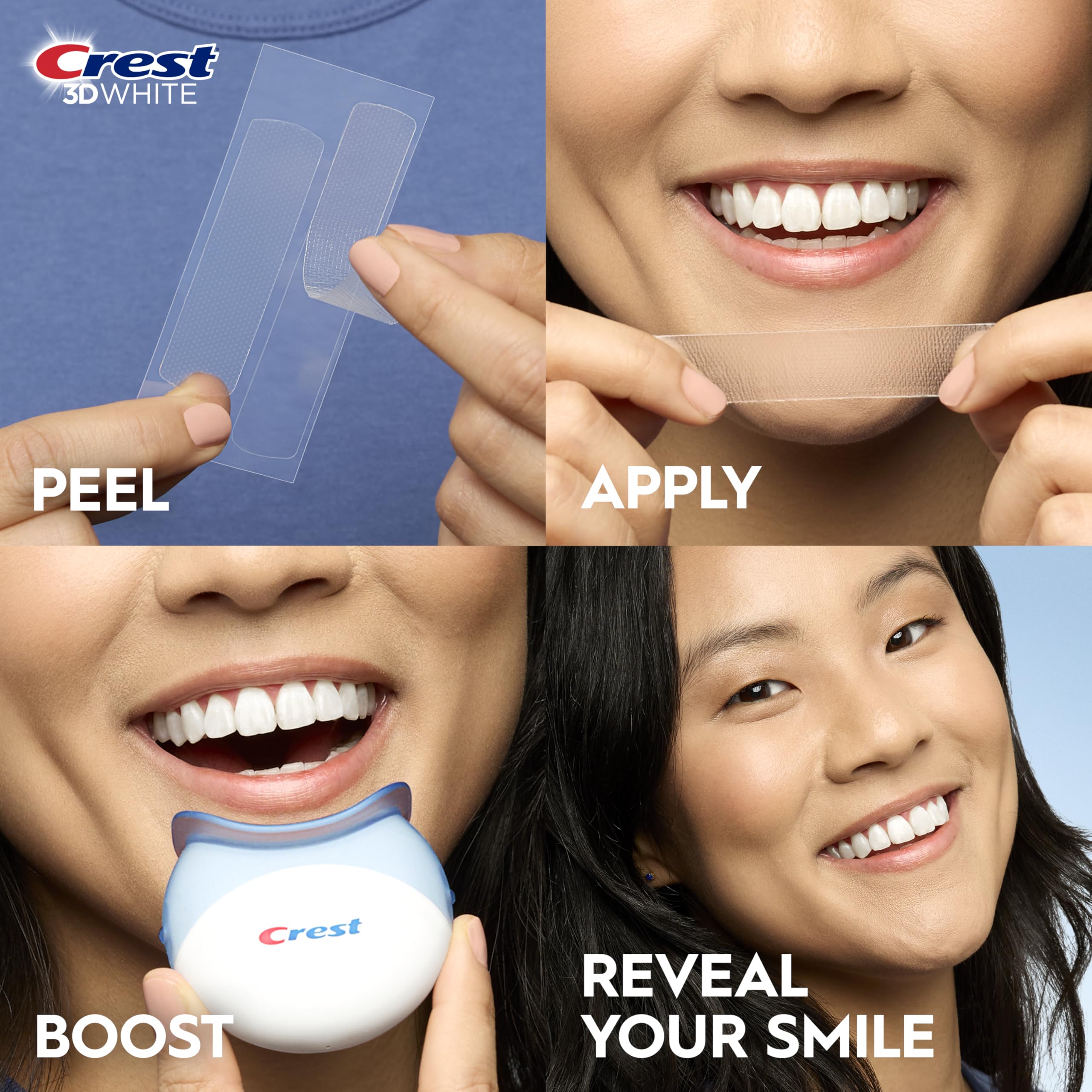 Crest 3D Whitestrips Express Whitening + Whitening Light At-home Teeth Whitening Kit, 10 Treatments + Light, 16 Levels Whiter 🍁 All In One Marketplace Canada