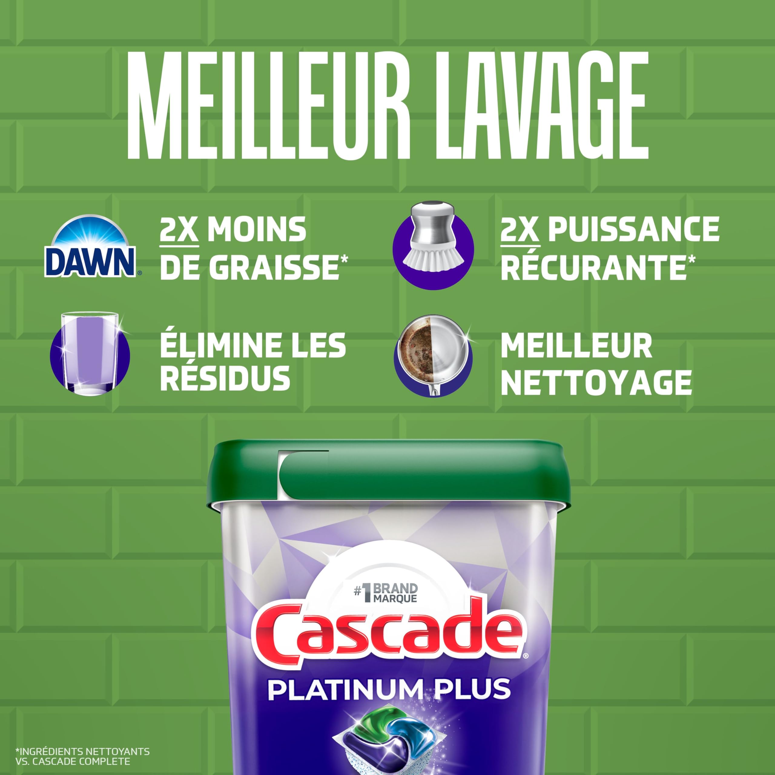Cascade Platinum Plus Dishwasher Detergent Pods, Dish Detergent Soap, Fresh Scent, 51 Count 🍁 All In One Marketplace Canada