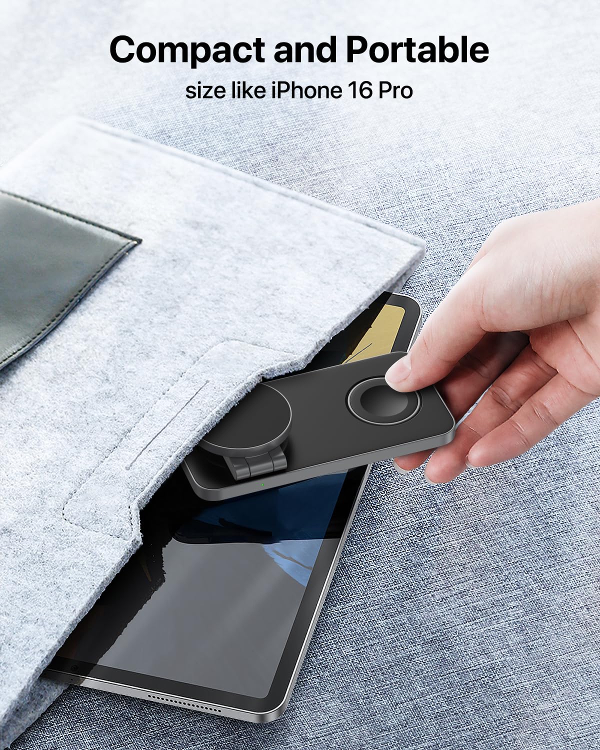 EXW Wireless Charging Station for Apple, Compatible with MagSafe Charger Stand,Foldable Travel Bedside Fast Qi Magnetic Wireless Charger for iPhone 17 Air 16 15 14 13 12 Series,Airpods Pro,Apple Watch 🍁 All In One Marketplace Canada