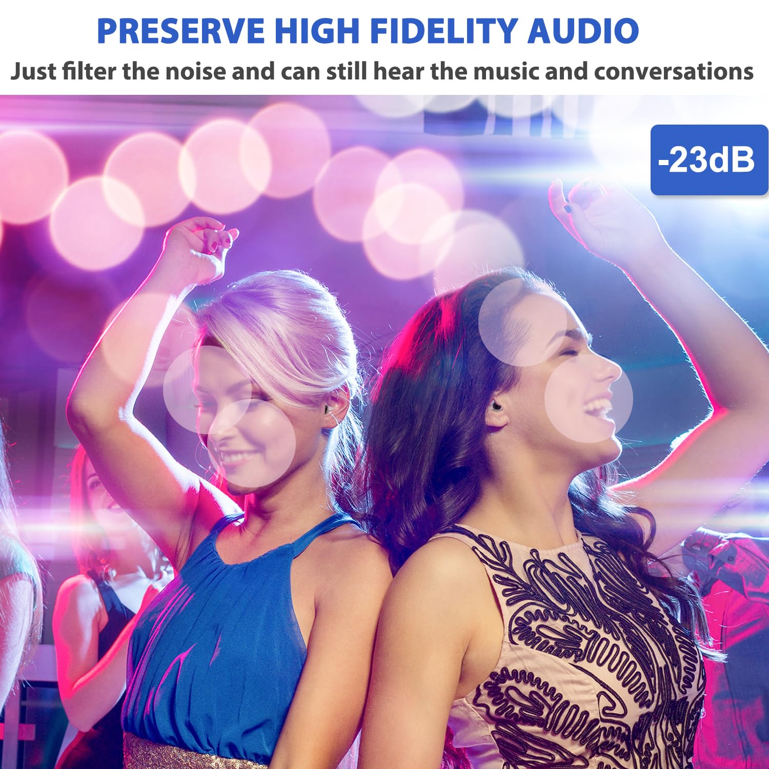 Laudexua High Fidelity Concert Ear Plugs, 2 Pairs Ear Protection Musician Earplugs for Concerts, Music Festival, Motorcycle, and Other Noise Reduction Events 🍁 All In One Marketplace Canada