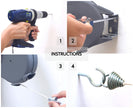 Retractable Clothesline - Portable Heavy Duty Indoor and Outdoor Washing Line - 45 Feet PVC Retracting Clothes Line with Wall Mount Hang The Wet Dry Clothing Laundry - Easy Installation (Grey) 🍁 All In One Marketplace Canada