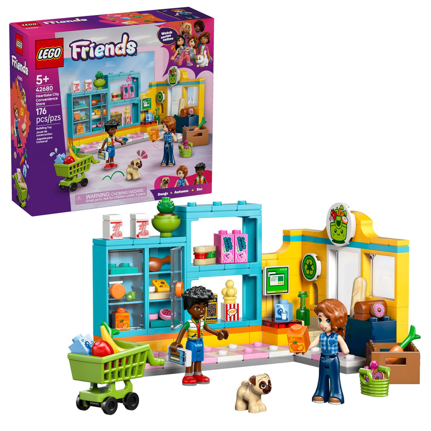 LEGO Friends Heartlake City Convenience Store Building Toy for Girls & Boys - Pretend Play Set for Kids, Ages 5+ - W/Autumn & Zac Minidolls, 1 Toy Dog, & Accessories - Gift Idea for Birthdays - 42680 🍁 All In One Marketplace Canada