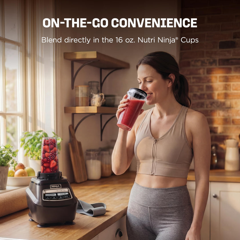Ninja Kitchen System | All-in-One Food Processor & Blender for Smoothies | Includes Pitcher, (2) 16 oz. to-Go Cups & 8-Cup Bowl | Makes Salsa, Dough, Shakes, & Frozen Drinks | 1500W | Black | BL770 🍁 All In One Marketplace Canada