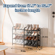 ENJOYBASICS Expandable Metal Shoe Racks for Closet, 4 Tier Adjustable Shoe Organizer Shelf, Black Free Standing Rack Storage for Entryway 🍁 All In One Marketplace Canada