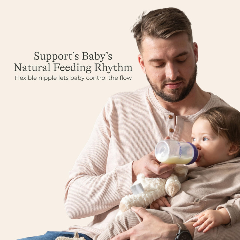 Lansinoh Anti-Colic Baby Bottles for Breastfeeding Babies, 240 ml (8 Ounces), 3 Count, Includes 3 Medium Flow Nipples, Size M 🍁 All In One Marketplace Canada