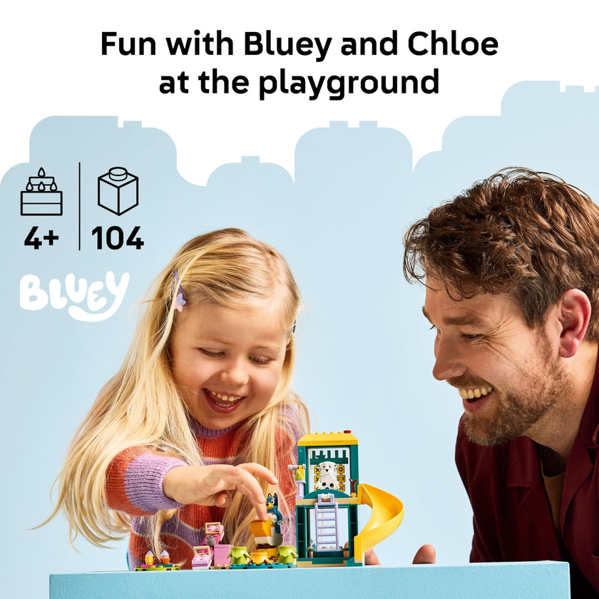 LEGO Bluey Playground Fun with Bluey and Chloe - Building Toy for Kids - Sensory Toy for Pretend Play - Includes Bluey and Chloe Minifigures - Birthday Gift Idea for Girls and Boys 4 and Up - 11201 🍁 All In One Marketplace Canada