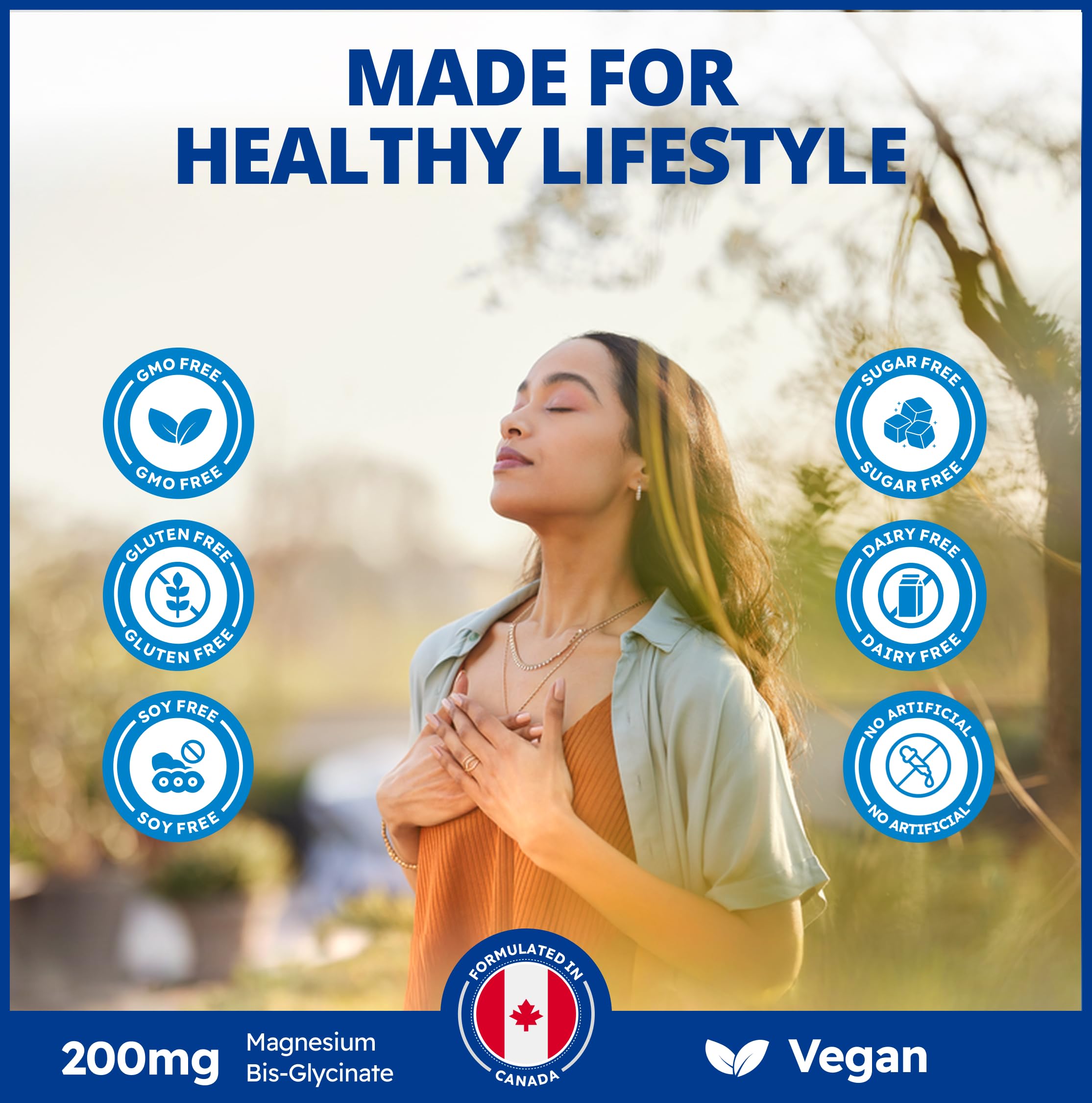 CanPrev Magnesium Bis-Glycinate Gentle 200mg, 120 V-Caps 120-Day Supply - Pure Elemental Magnesium Supplement, Supports Bone and Muscle Function, Gentle on Stomach, Perfect for Daily Magnesium Needs 🍁 All In One Marketplace Canada