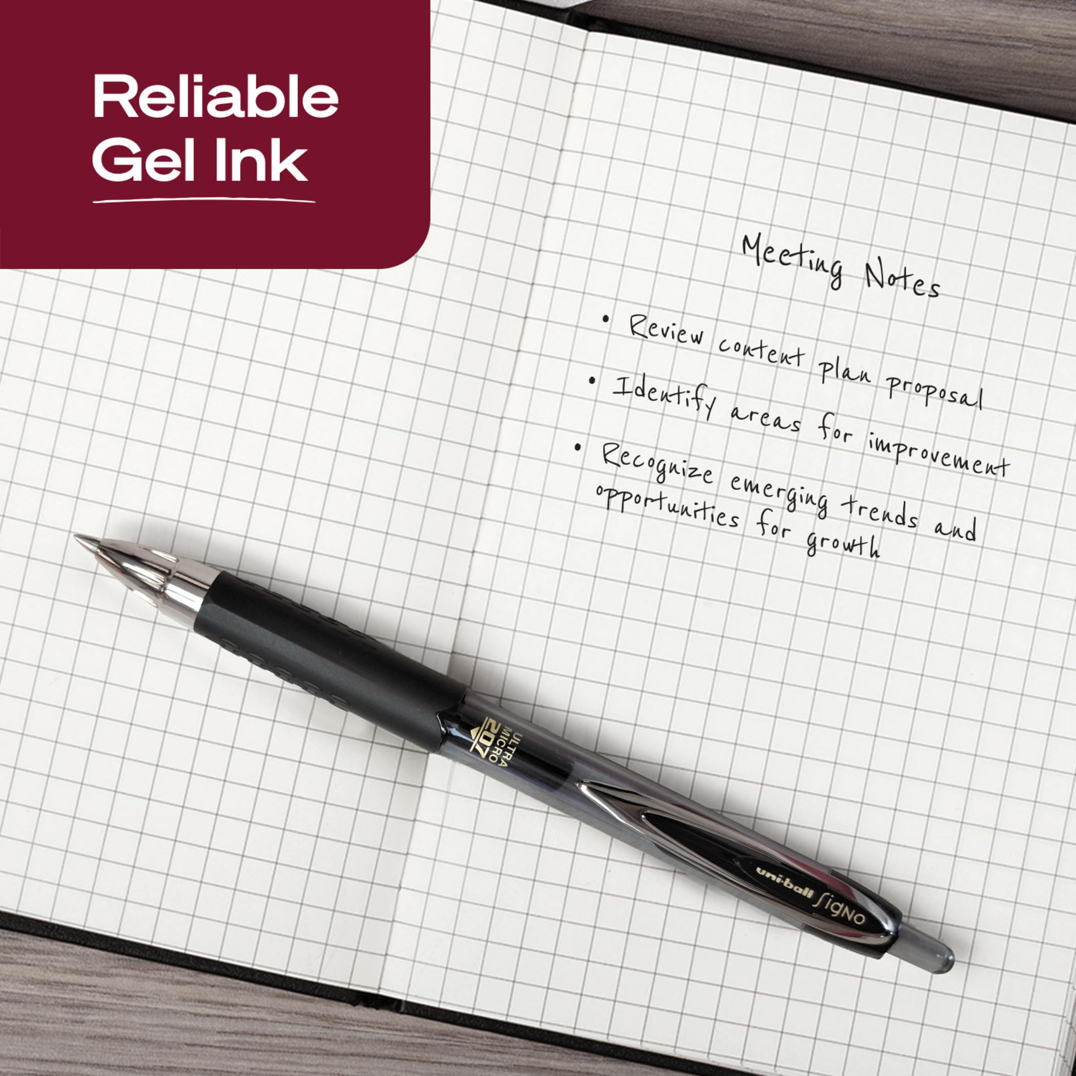 uni-ball Signo 207 Retractable Gel Pens, Ultra-Micro Point, Black Ink, 12 Count (Pack of 1) (1790922) , Packaging may vary 🍁 All In One Marketplace Canada