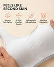 SHAPERMINT Wireless Bras for Women - Full Support Seamless Bralette, Compression Sports Bra, Plus Size Minimizer Bras, Padded Wirefree Bra for Women White 🍁 All In One Marketplace Canada