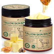 Beef Tallow Skin Care with Castor Oi & Frankincenses, Grass Fed Whipped Tallow Honey Balm for Face & Body, Natural Moisturizer Hydrates, Deeply Nourishes, Enhances Natural Radiance 120g 🍁 All In One Marketplace Canada