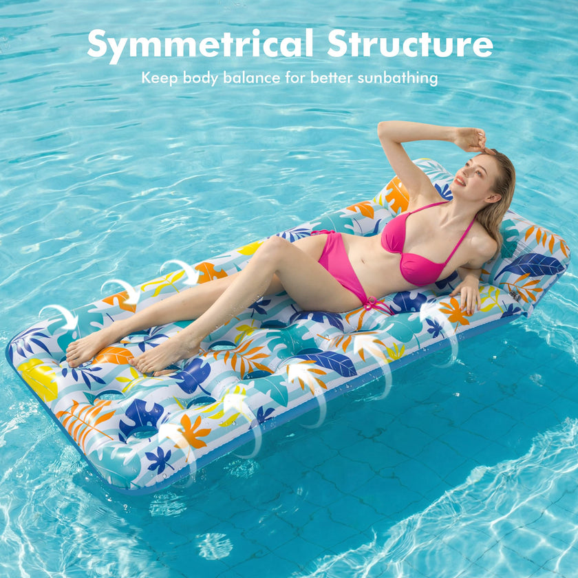 Stonful 2 Pack Inflatable Pool Float Mat, Giant Pool Floats Adult Size with Headrest, Lake Float Raft Water Lounger, Multi-Purpose Swimming Pool Floats Toys for Pool Party, Summer Beach, Outdoor 🍁 All In One Marketplace Canada