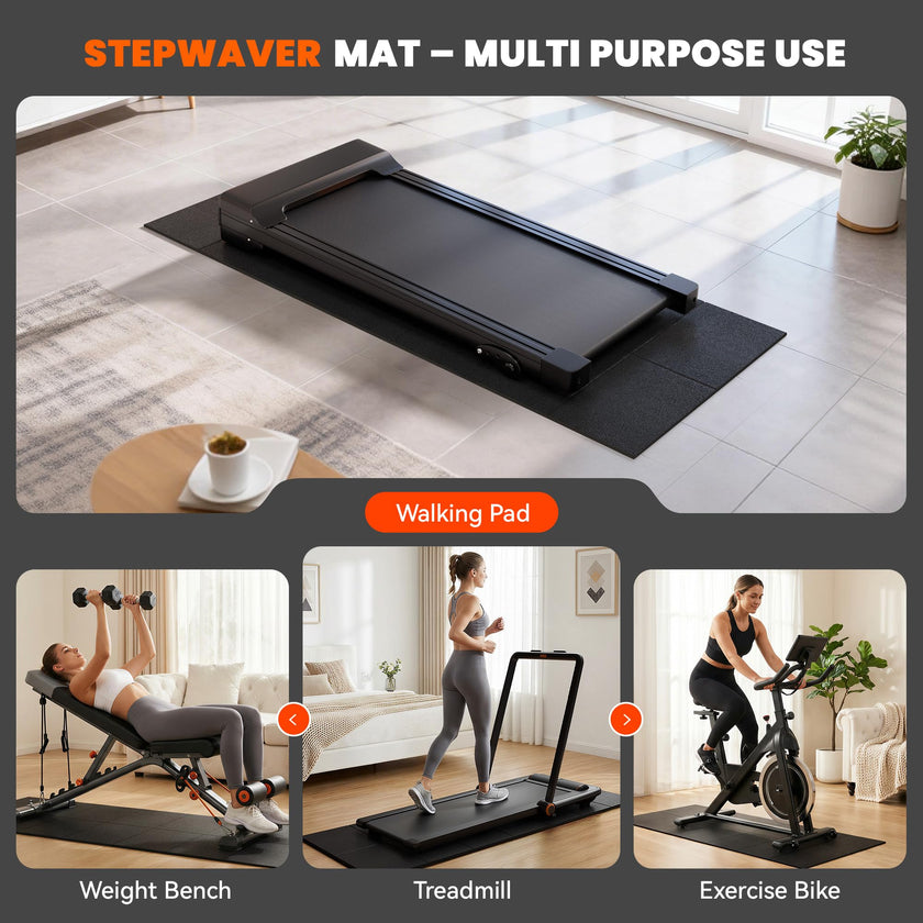 Stepwaver Walking Pad Mat for Carpet, Treadmill Mat for Hardwood Floors, High Density, 1/4 Thickness, Foldable, Floor Protection for Bike, Elliptical, Treadmill 🍁 All In One Marketplace Canada