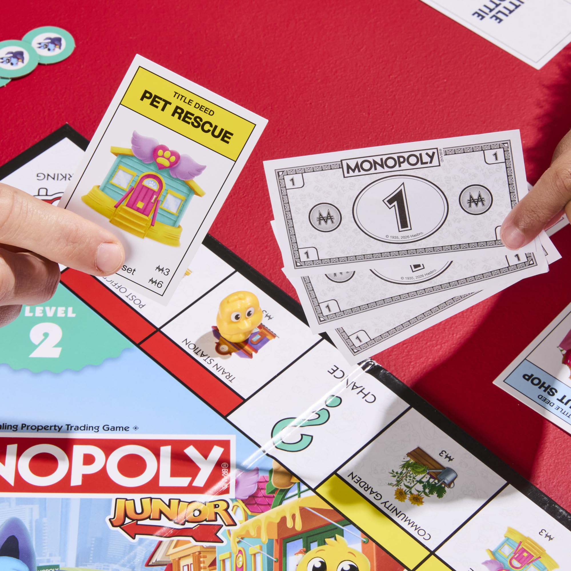Monopoly Junior Board Game | 2 Games in 1 for Younger Kids, 2-Sided Board | Ages 4+ | 2 - 4 Players | 20 Mins. | Gifts for Preschoolers (English & French Version) 🍁 All In One Marketplace Canada