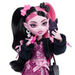 Monster High Doll, Draculaura in Pink Bow Dress and Black Cardigan with Pet Bat Count Fabulous and 7 Accessories Like Ramen, Lipstick and Purse 🍁 All In One Marketplace Canada