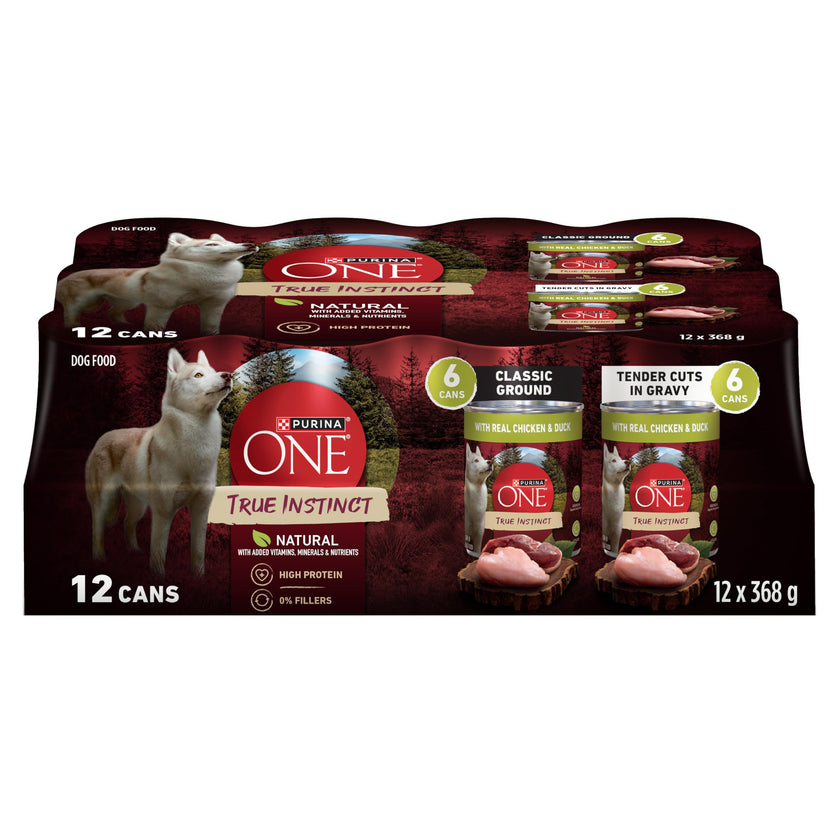 Purina ONE True Instinct Wet Dog Food, in Gravy Variety Pack 368g (6 Pack) 🍁 All In One Marketplace Canada
