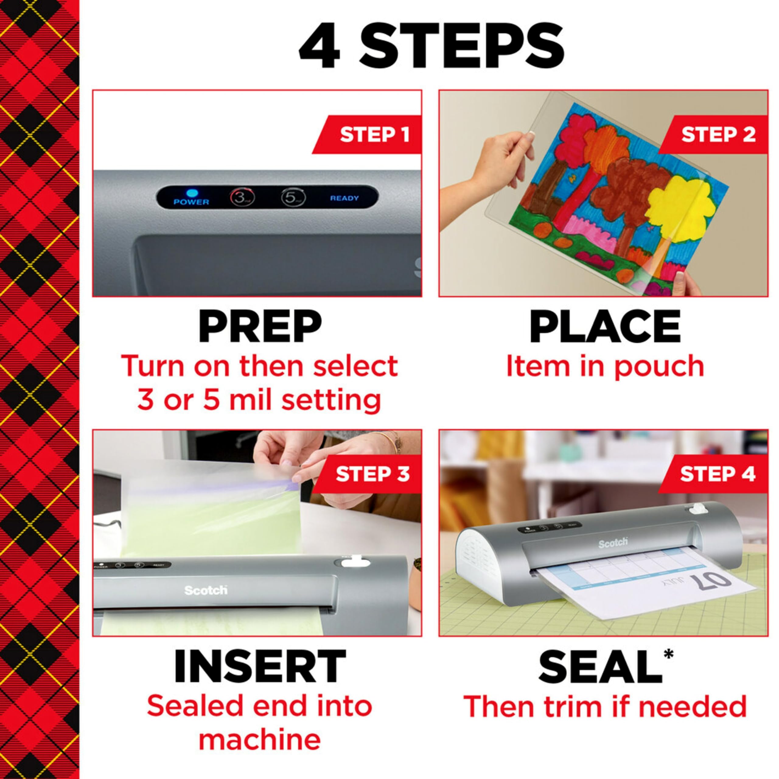 Scotch Thermal Laminating Pouches, 8.97 in x 11.45 in Laminating Sheets, 5-Mil Thick, 50 Pouches 🍁 All In One Marketplace Canada