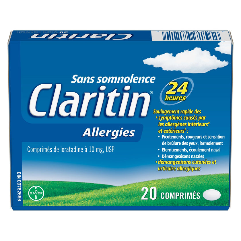 Claritin Allergy Medicine, 24-Hour Non-Drowsy Relief 10 mg, 20 Tablets 🍁 All In One Marketplace Canada