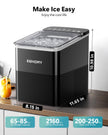 EUHOMY Countertop Ice Maker, 26.5 lbs/24H Portable Ice Machine with Ice Scoop & Basket, Fast 6-10 Mins Ice Making, 2 Ice Sizes, Ideal for Home, Kitchen, RV, Party 🍁 All In One Marketplace Canada