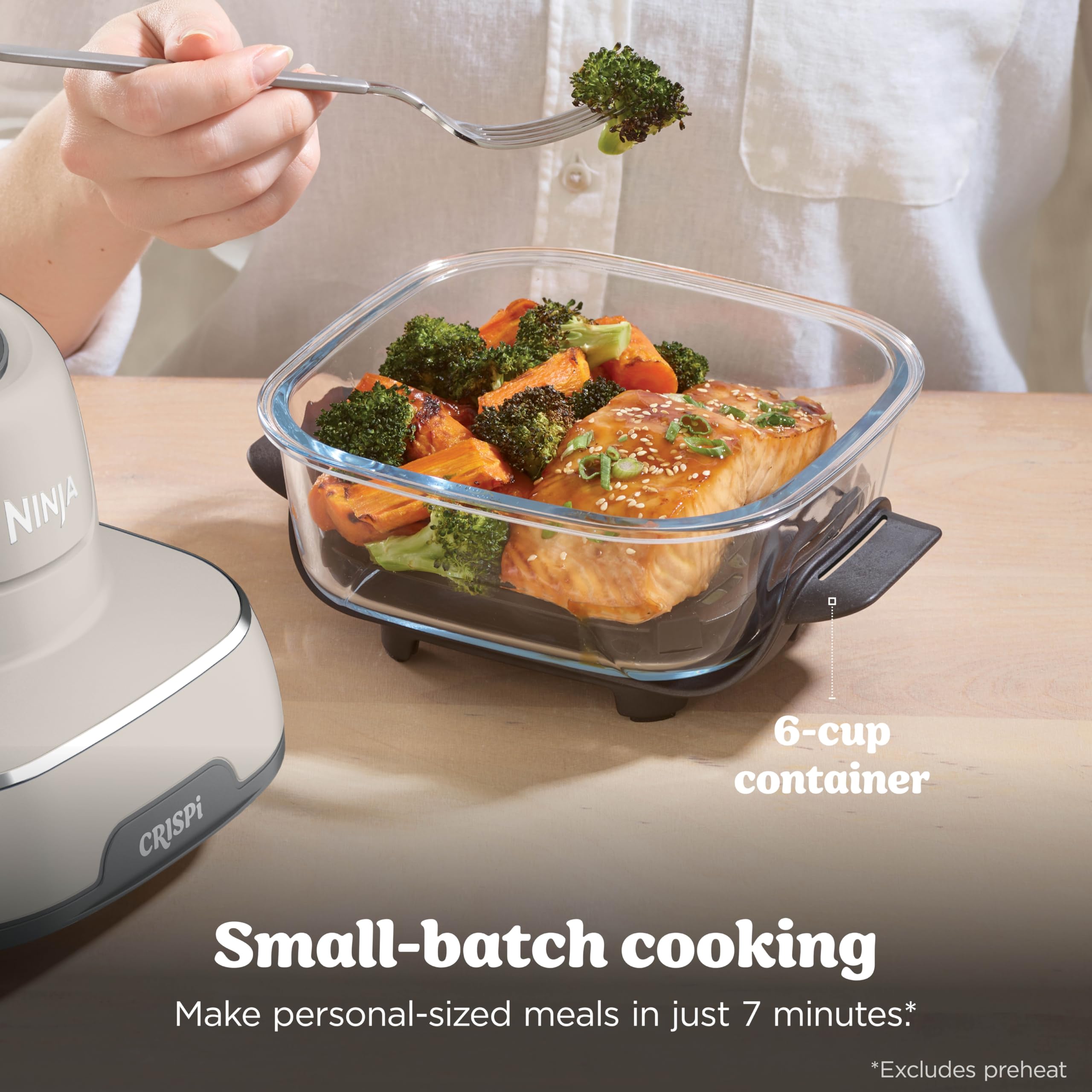 Ninja Crispi Portable Glass Air Fryer Cooking System – 4-Qt & 6-Cup CleanCrisp Containers, Nontoxic, Leak-Proof, Dishwasher Safe – Air Fry, Bake, Max Crisp, Recrisp FN101ST 🍁 All In One Marketplace Canada