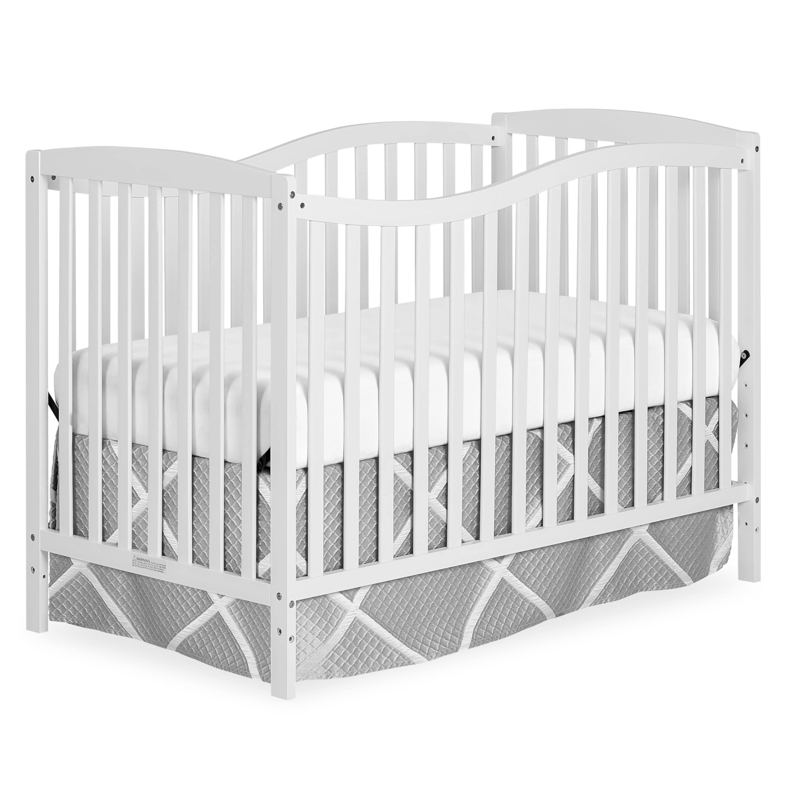 Dream On Me Chelsea 5-In-1 Convertible Crib In White, 4 Mattress Height Positions, Non Toxic Finish, JPMA Certified, Made Of Sustainable And Sturdy Pinewood 🍁 All In One Marketplace Canada