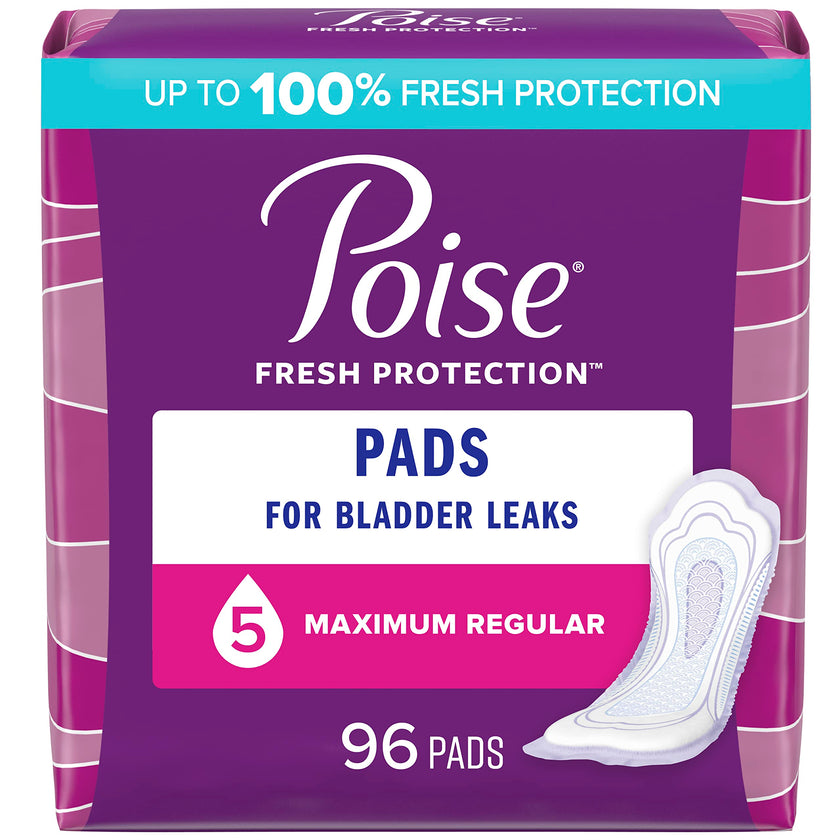 Poise Postpartum Incontinence Pads, Maximum Absorbency, Regular Length, 96 Count (2 packs of 48) 🍁 All In One Marketplace Canada