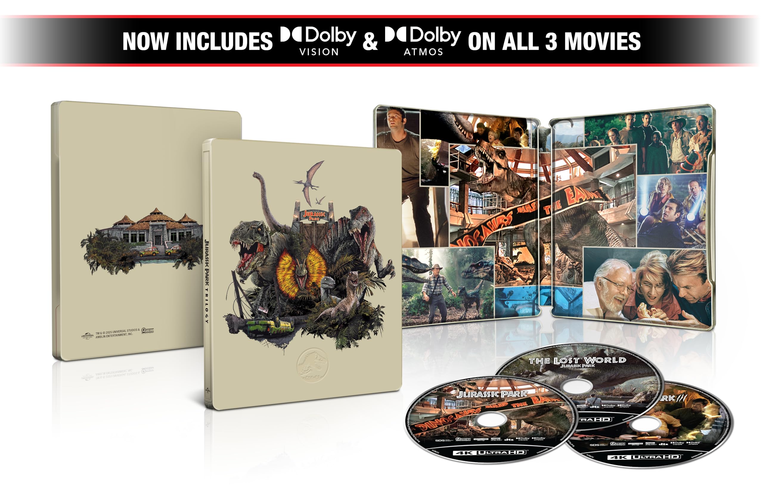 Jurassic Park Trilogy: Limited Edition Steelbook - 4K