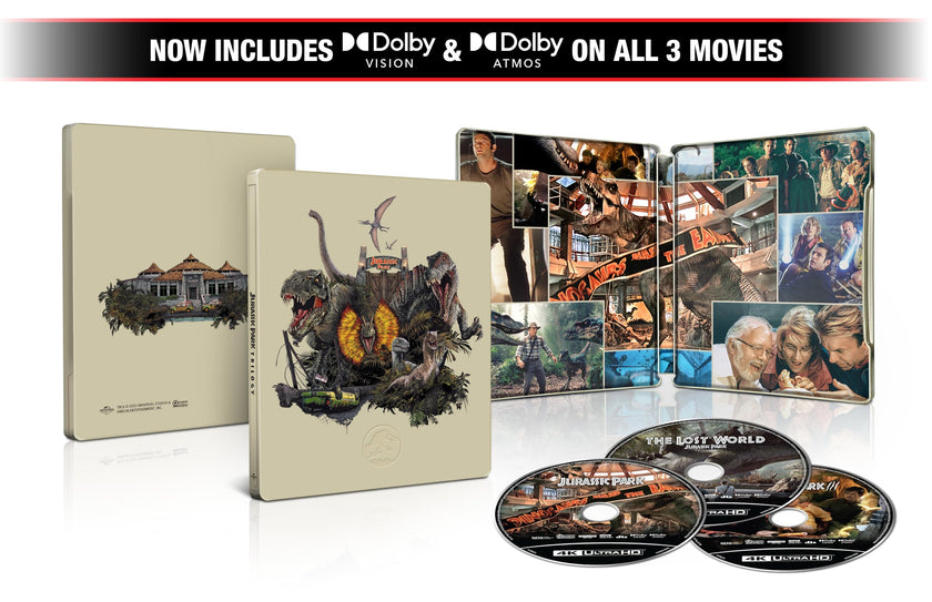 Jurassic Park Trilogy: Limited Edition Steelbook - 4K