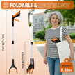 bemece 2-pack Grabber Reacher Tool, 32.68’’ (83cm) Garbage Picker Grabber, Foldable Magnetic Reacher Grabber for Seniors Adults - Blue & Orange 🍁 All In One Marketplace Canada