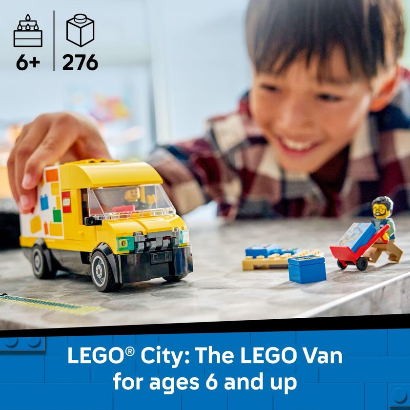 LEGO City: The LEGO Van Building Toy for Kids - Pretend Play Set for Boys & Girls, Ages 6+ - Delivery Van Toy W/2 Minifigures & 4 Mini LEGO Box Elements - Gift Idea for Birthdays - 60500 🍁 All In One Marketplace Canada
