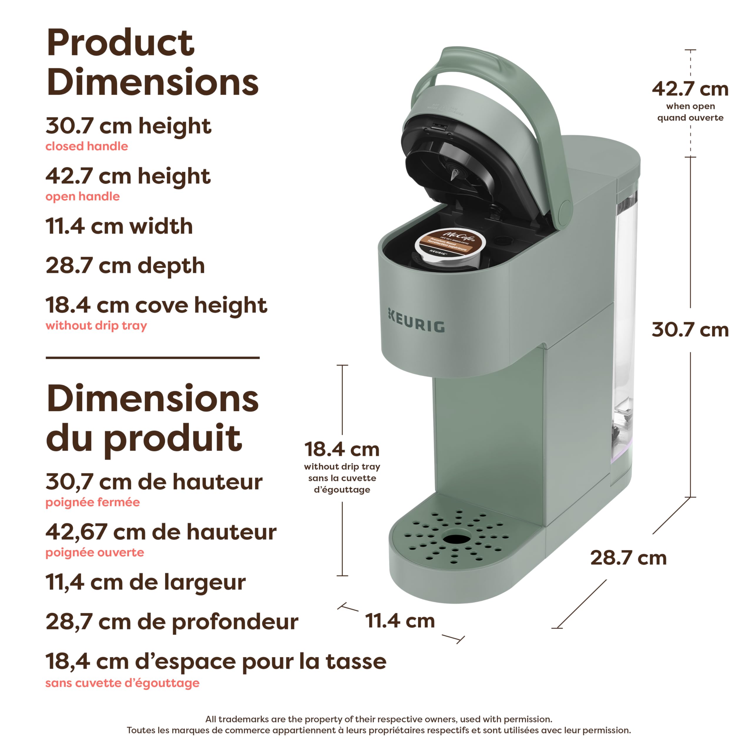 Keurig K-Mini Go Single Serve K-Cup Pod Coffee Maker, Sage 🍁 All In One Marketplace Canada